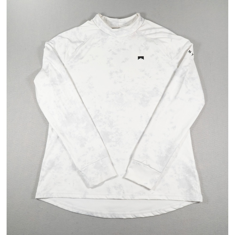 Montec Zulu FW21 Men's Base Layer Sweater White Tie Dye Mock Neck Size L